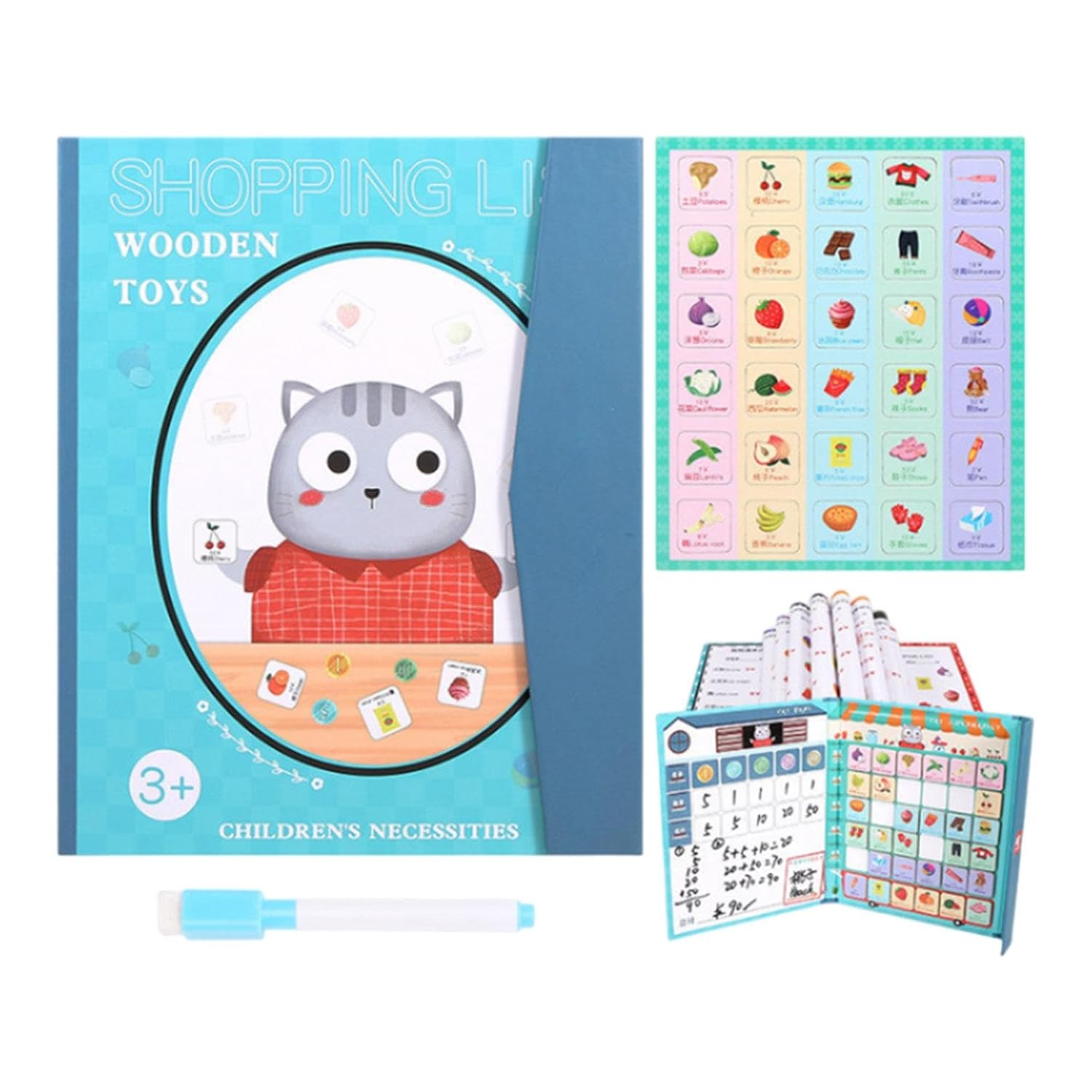 ATORSE Jouets éducatifs pour tout-petits, jeu d'entraînement au contrôle du stylo pour enfants de 3 ans et plus, cadeau style H