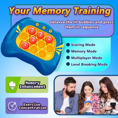Fidtoy Pop It Game Console – Handheld Light Up Sensory Toy for Kids 3+
