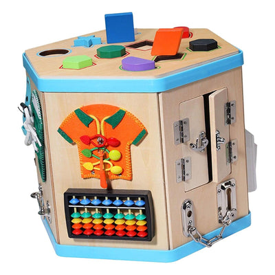 Tablero Portátil de Actividades para Habilidades Motoras Básicas para Niños de 1 a 2 Años Gran Regalo Seis Lados | Educativo | Otros Juguetes Educativos