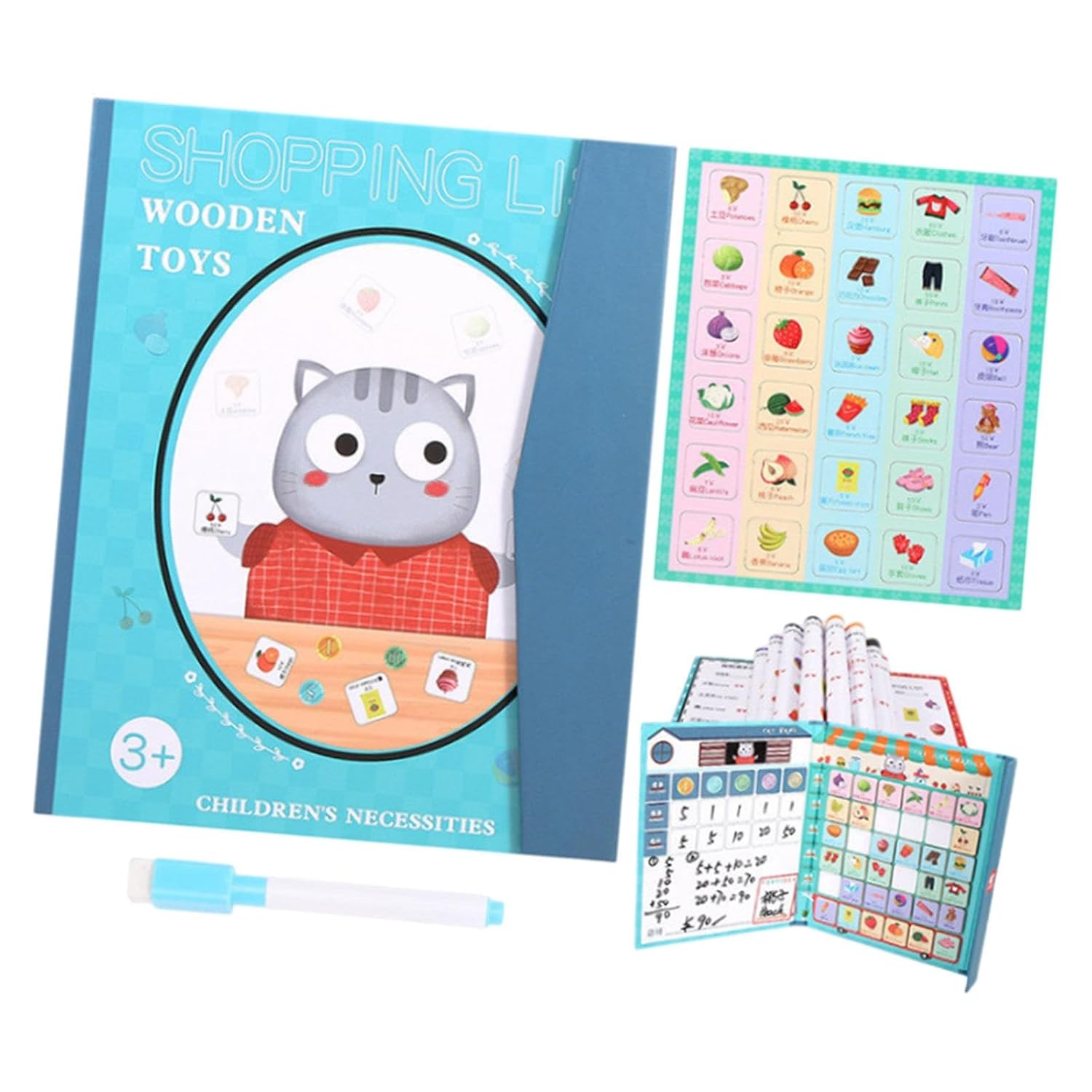 ATORSE Jouets éducatifs pour tout-petits, jeu d'entraînement au contrôle du stylo pour enfants de 3 ans et plus, cadeau style H