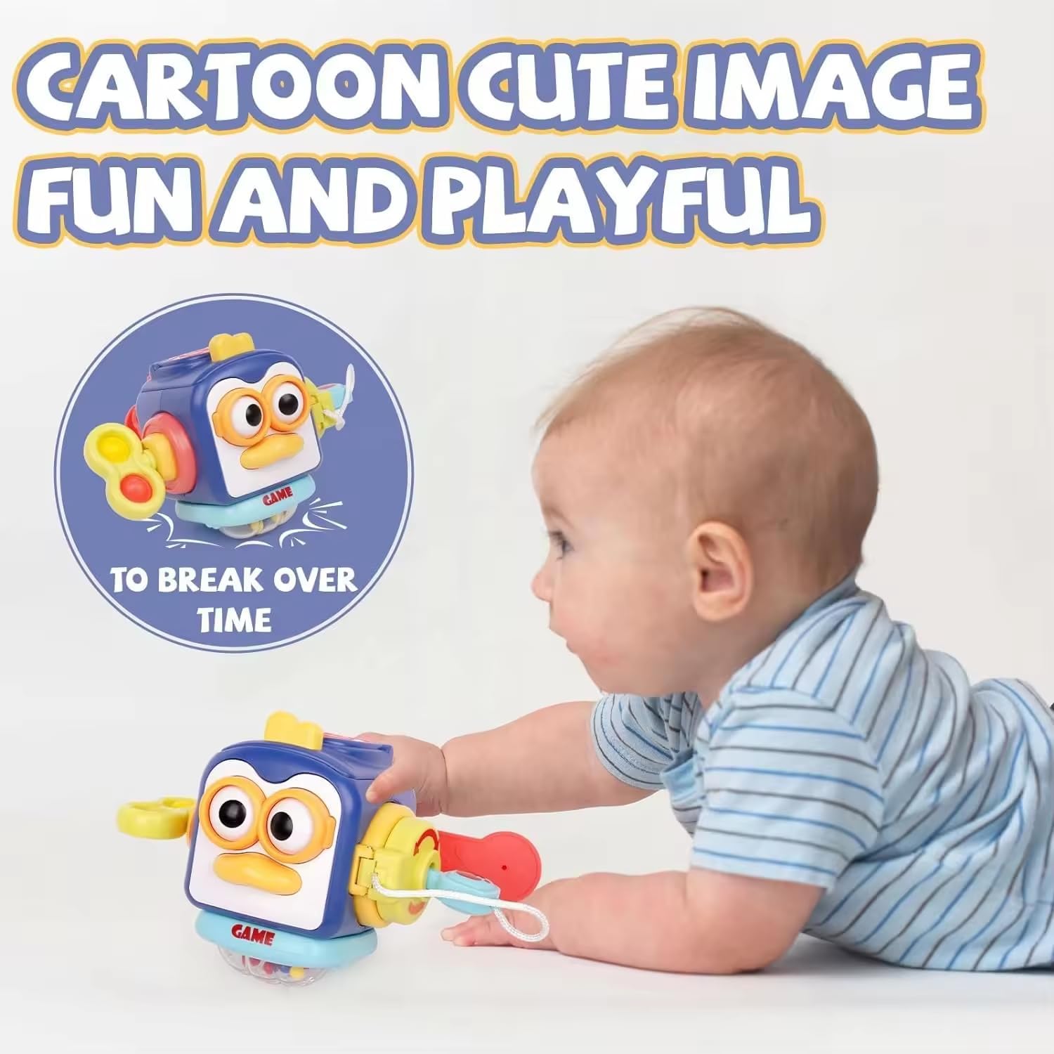 Cube d'activités de voyage Fidtoy Penguin pour bébés