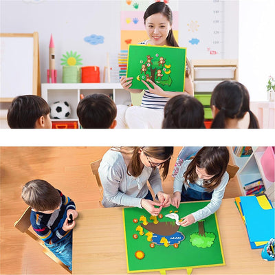 feutre pour salle de classe, tableaux d'enseignement pliables double face, histoires pour la maternelle, Conte Montessori Éducation Naixue