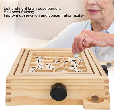 Juego de laberinto de madera Fidtoy para niños