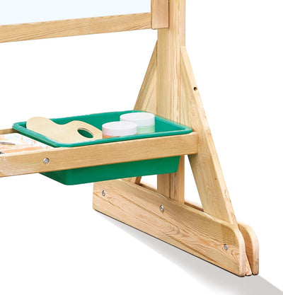 Fidtoy Caballete de Arte de Madera para Exteriores para Niños, Set de Pintura de Doble Cara