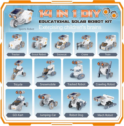 Kit de robótica de energía solar 14 modelos en 1 - 707
