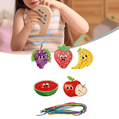 Tarjetas de coser para preescolares y niños Juguetes de motricidad fina Tarjetas de costura de madera Estilo D|Otros juguetes educativos|Juguetes y pasatiempos