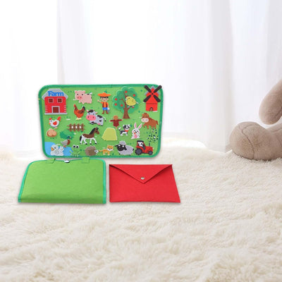Ensemble de planches interactives pour stimuler l'imagination des enfants, ferme