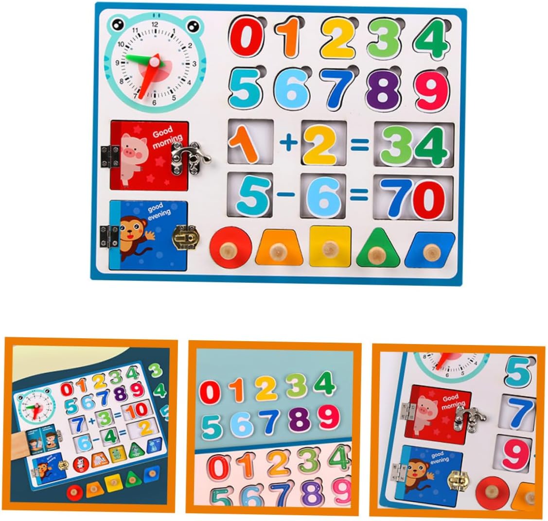 DECHOUS Juguete de Aprendizaje de Matemáticas de Madera, Juguete Educativo de Suma y Resta para el Desarrollo de la Inteligencia