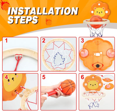 Juego de baloncesto divertido León para niños - 024