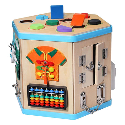 Tablero Portátil de Actividades para Habilidades Motoras Básicas para Niños de 1 a 2 Años Gran Regalo Seis Lados | Educativo | Otros Juguetes Educativos