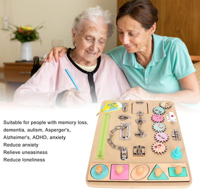 Juguete sensorial para la demencia, juguete para personas con Alzheimer con pestillos y cierres para la relajación
