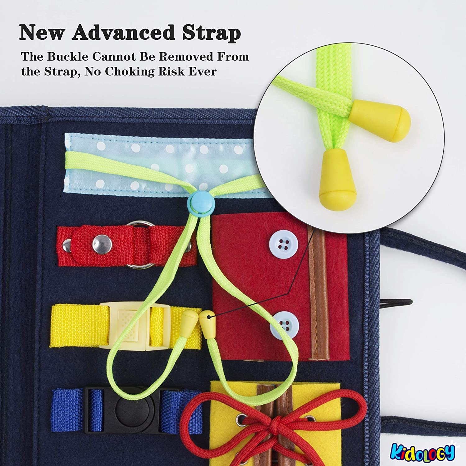 Fidtoy Portable Felt Busy Board for Toddlers Fine Motor Skills Travel Toy