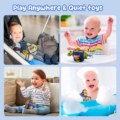 Cube d'activités de voyage Fidtoy Penguin pour bébés