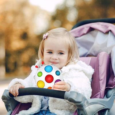 Fidtoy Jouet Pop sensoriel en silicone pour bébé à partir de 6 mois, planche à bulles tactile, jouet de voyage et de bain apaisant, jouet pour la motricité fine