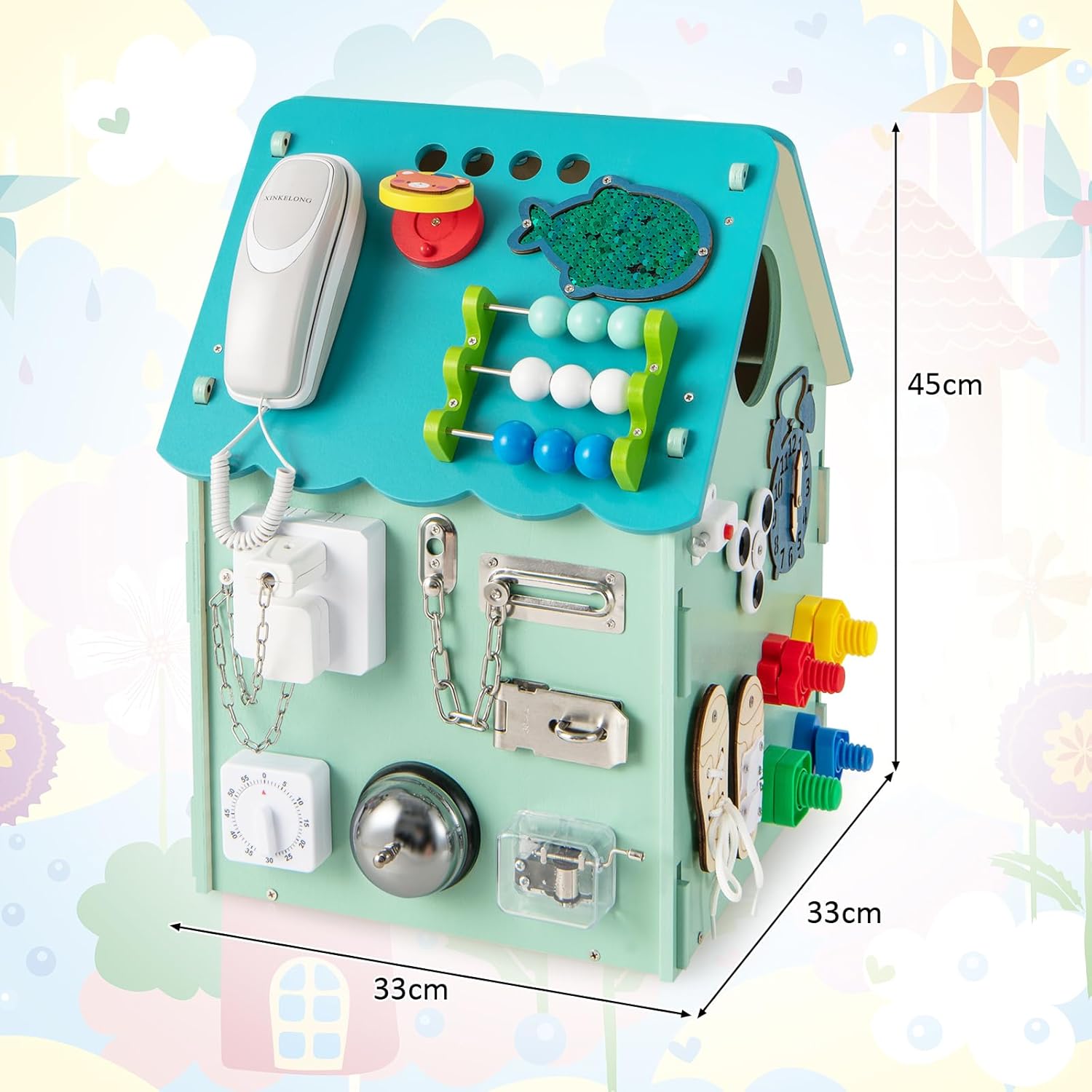 Fidtoy Multifunctional Busy Board House Montessori Toy