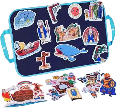 1 juego de fieltro para cuentos bíblicos de la Biblia para niños.