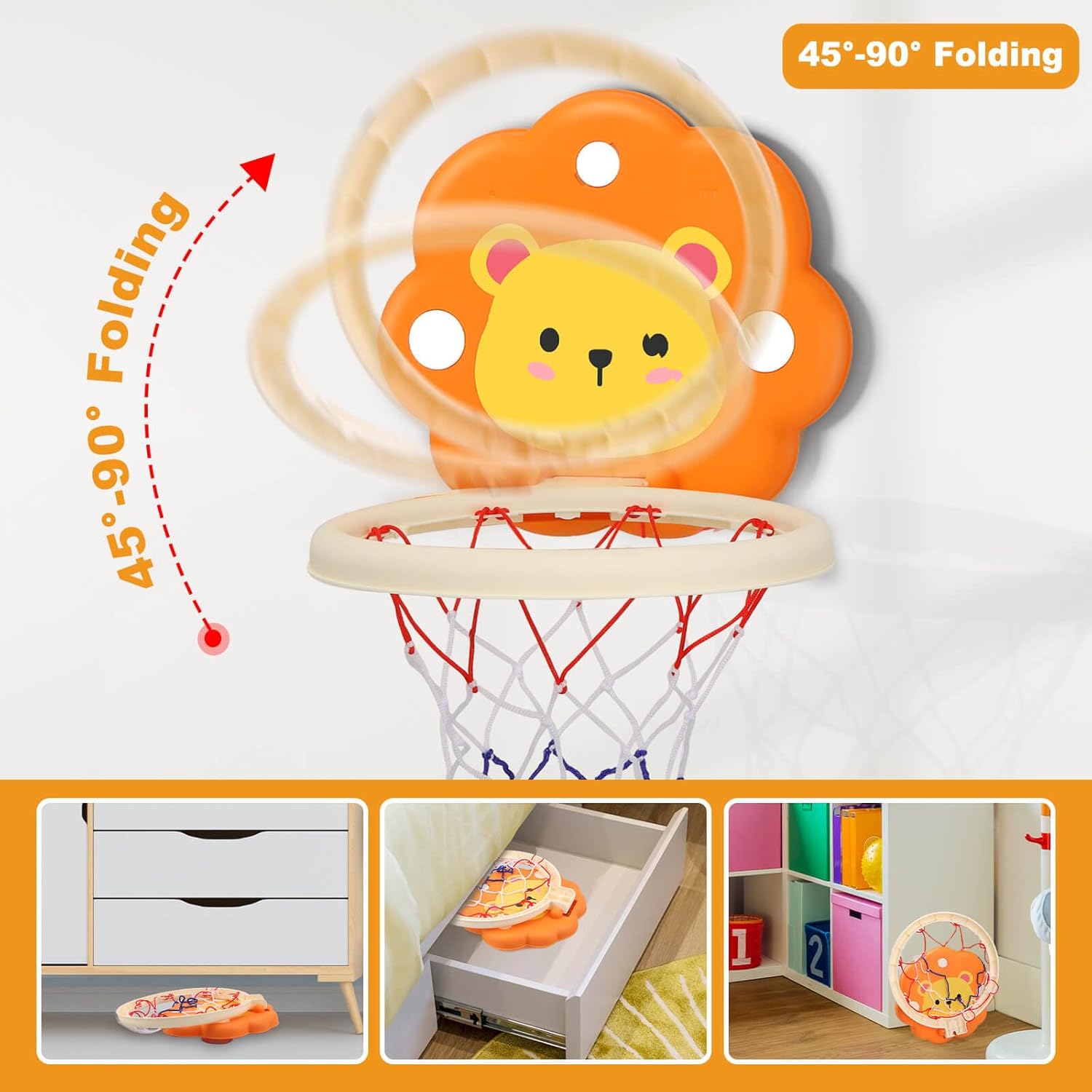 Juego de baloncesto divertido León para niños - 024