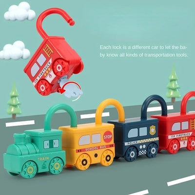 Fidtoy Unlock Train Team – Multiple Train Carriage With Locks for Kids