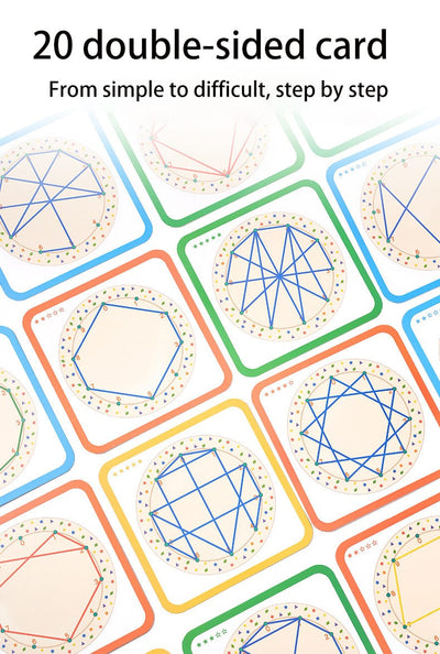 Kit de patrones de bobinado de hilo Geoboard de madera - 579