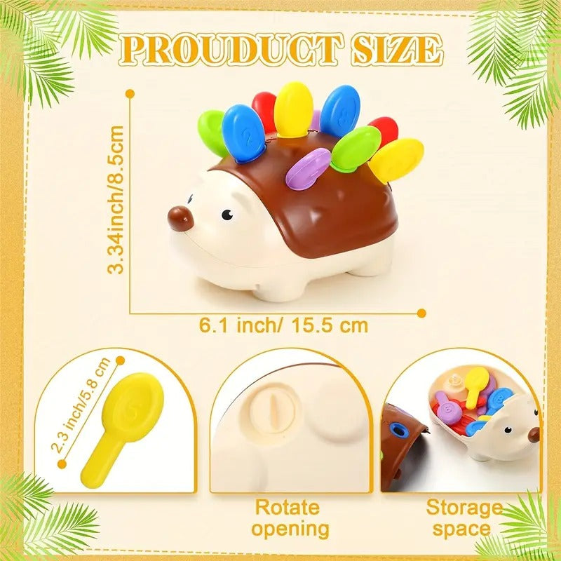 Hedgehog Color and Number Learning Puzzle Kit - 10A