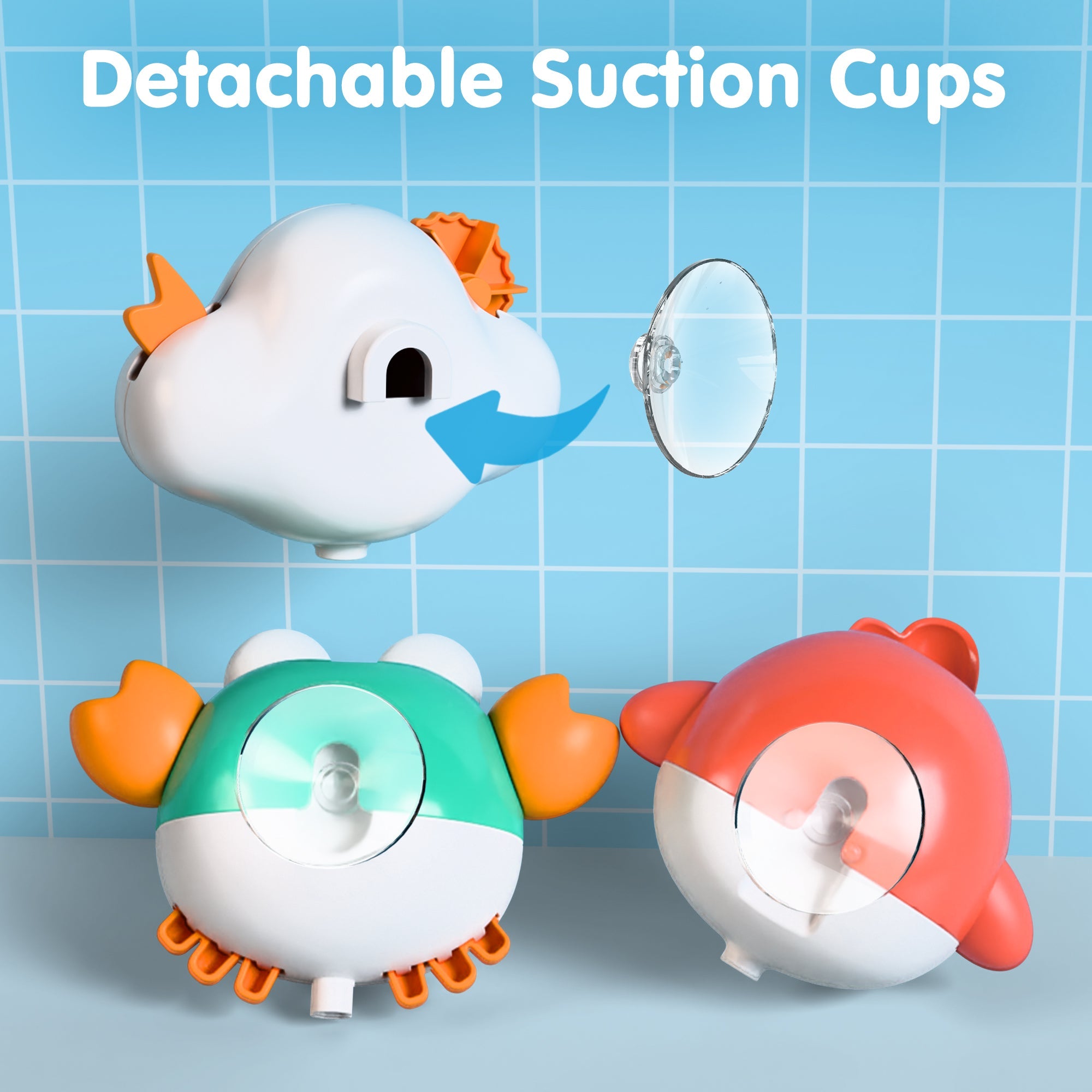 Fidtoy Juego de juguetes de baño de 5 piezas para bebés y niños pequeños