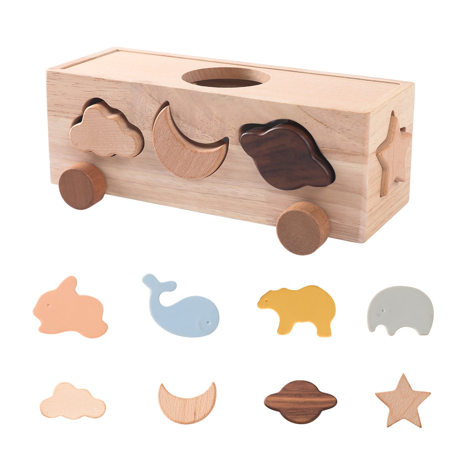 Juguetes de rompecabezas de madera multifuncionales para educación temprana para niños | Aprendizaje y juego sensorial amigables con el autismo