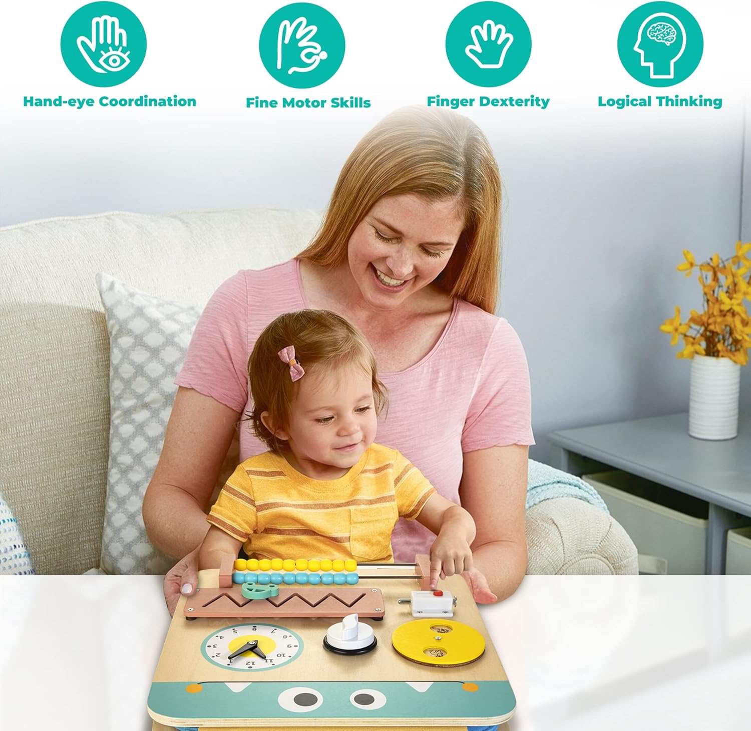 Tableau d'activités multifonctionnel 17-en-1 Fidtoy pour tout-petits