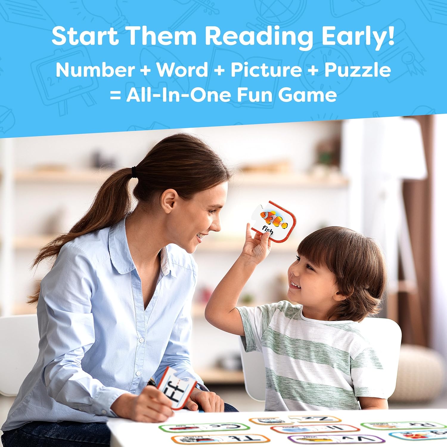 Jeu de Puzzles Fidtoy Numéros Assortis – Jouet Éducatif pour Apprendre les Maths aux Tout-Petits