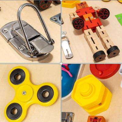 Tablero de actividades de madera Montessori 20 en 1 Fidtoy para niños pequeños