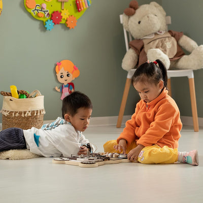 Fidtoy Montessori Oso Tablero de Actividades Juguete de Aprendizaje para Niños Pequeños