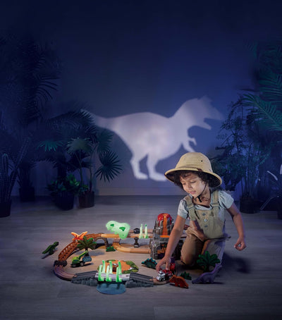 Fidtoy Train Aventure Dinosaures Circuit Lumineux Jouet