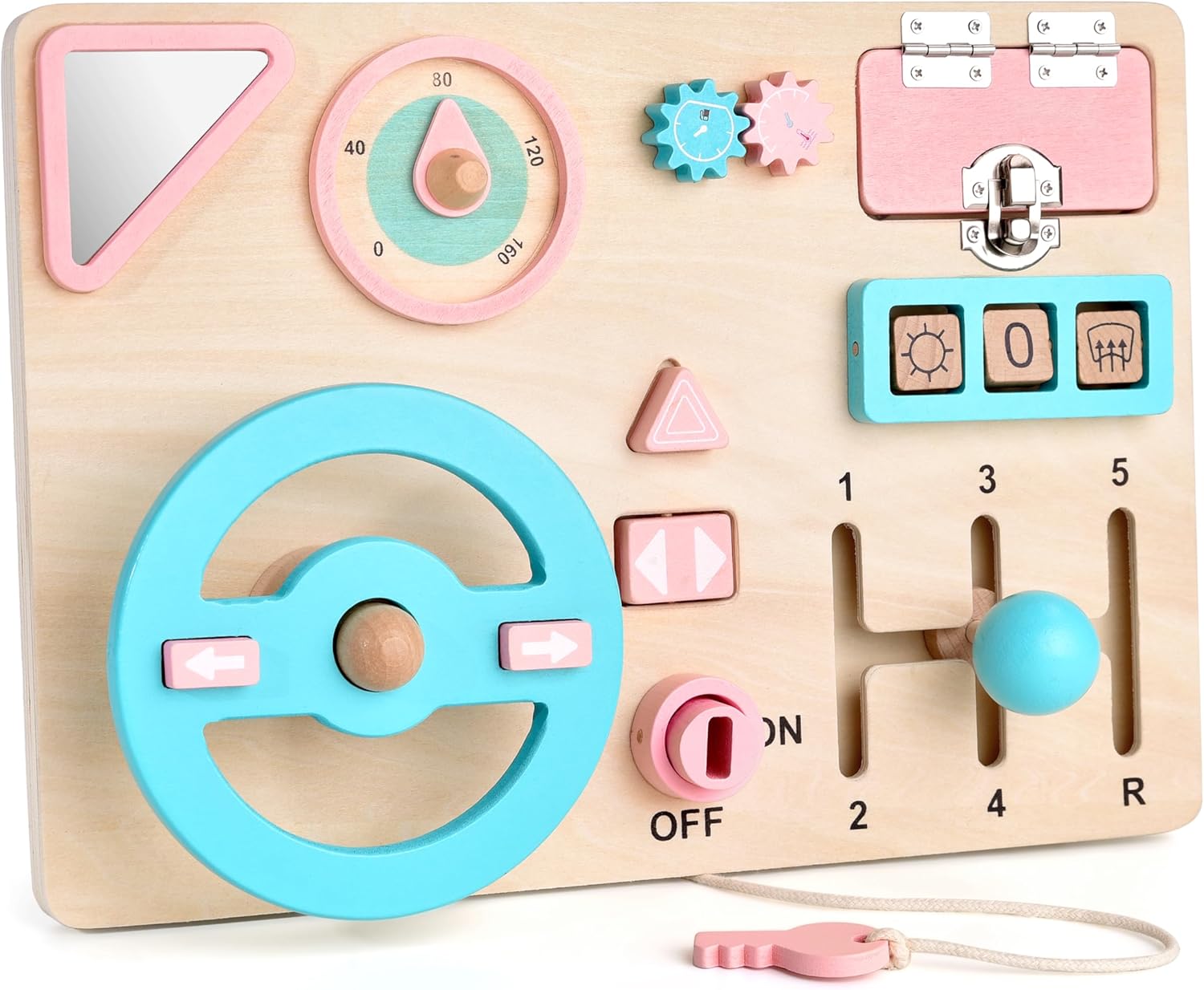 Tableau Montessori d'Activités pour Bébés 1 2 3 Ans, Jeux Montessori 1 An, Jouet en Bois pour Enfants, Tableau d'Activités Éducatif pour la Motricité Fine, Cadeau pour Garçons et Filles