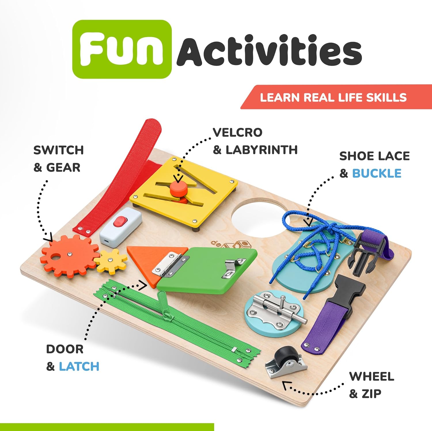 Tableau d'activités Montessori Fidtoy pour tout-petits