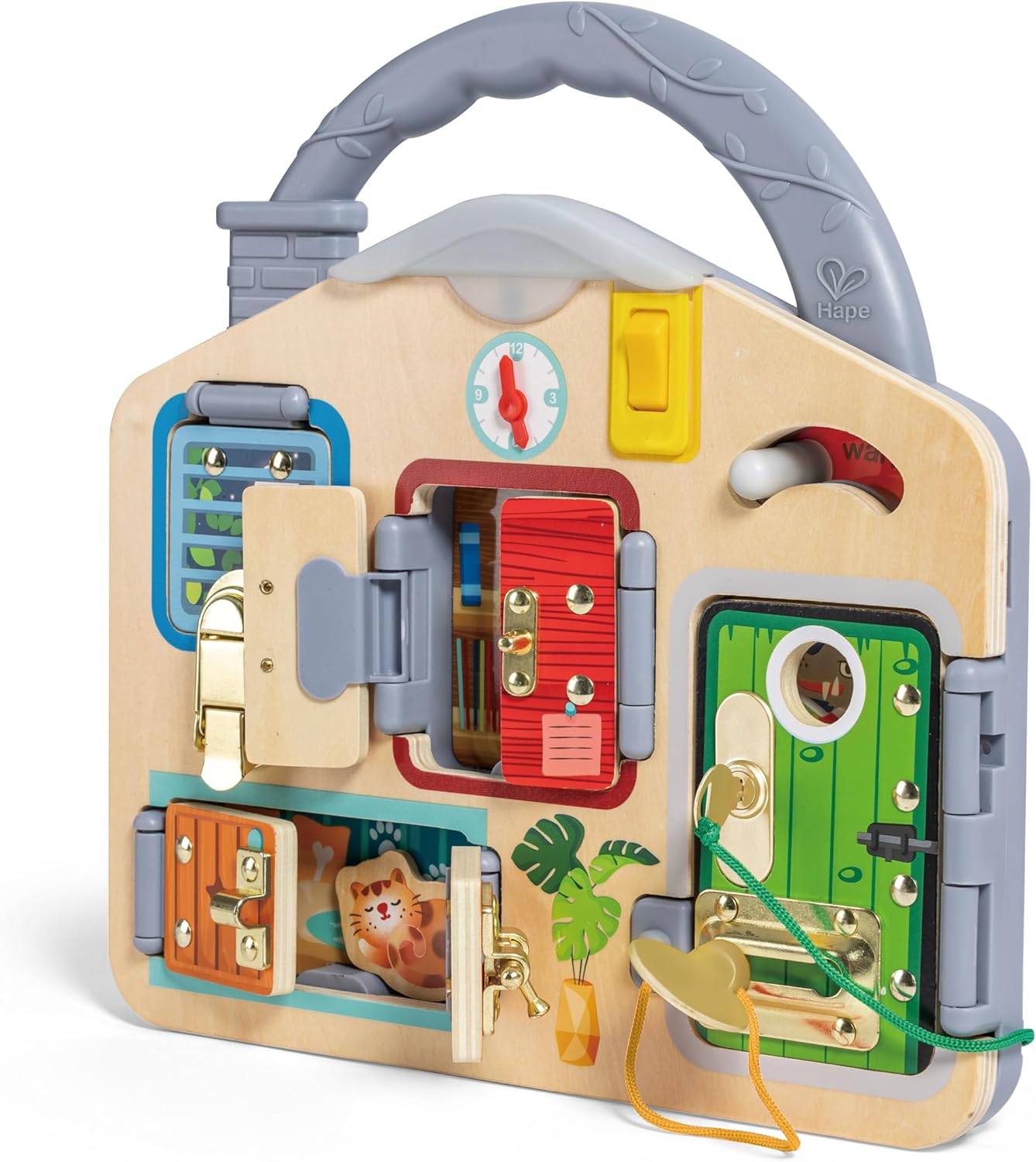 Fidtoy Montessori Tableau d'activités Occupé Verrouiller et Déverrouiller pour Tout-petits