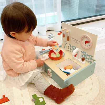 Cadeau Fête des Enfants Mini Cuisine Jouets en Bois