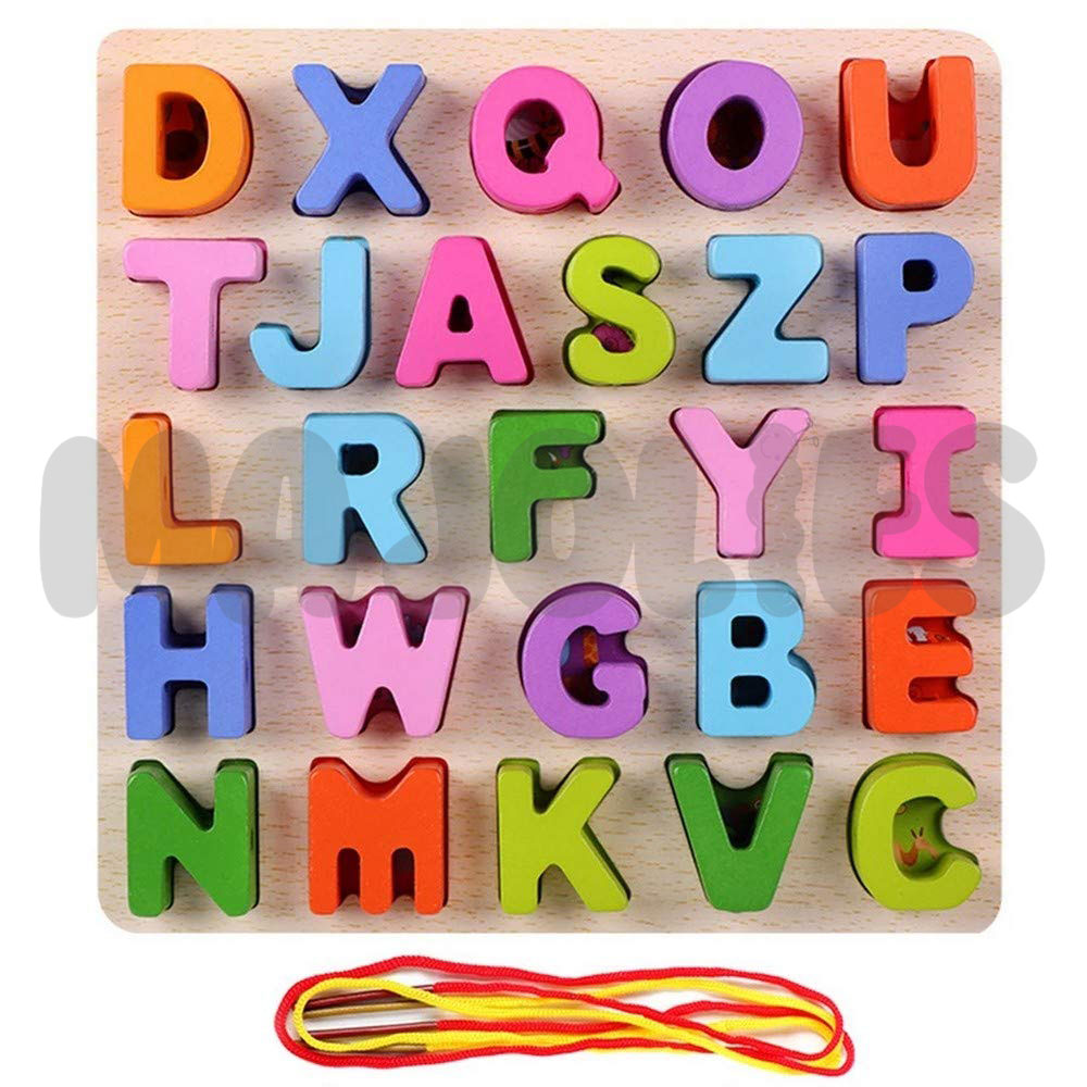 Tablero de ensartar con letras