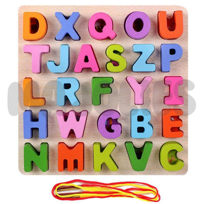 Planche d'enfilage des lettres