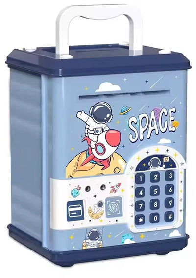 Fidtoy Electronic Piggy Bank with Keypad for Kids Age 3+, Plastic Password Money Safe Toy with Bank Card Access, Handle, Coin and Bill Savings Box