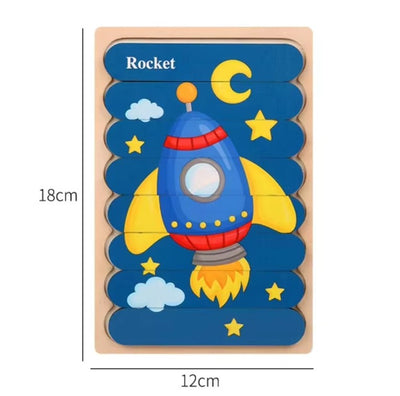 Juegos de rompecabezas Montessori reversibles (juego de 2)