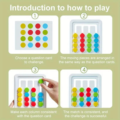 Juego de Lógica 2 en 1 de Engranajes con Patrón de Cuatro Colores - 006