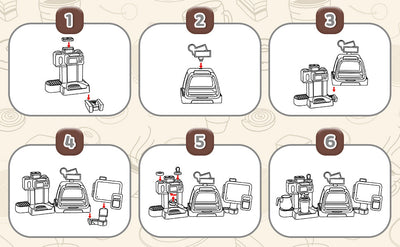 Pretend Kitchen Play Store Coffee Playset Toddlers Coffee Maker Play Set Dessert Shopping with Coffee Machine Cash Registers Toy Kids Age 3+