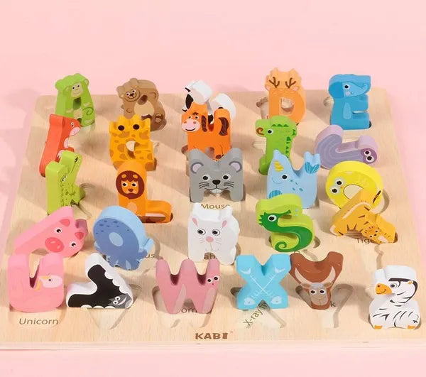 Tablero de aprendizaje del alfabeto de animales: ACELERA el reconocimiento de letras