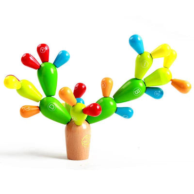 Cactus de letras de madera - Juguetes de motricidad fina