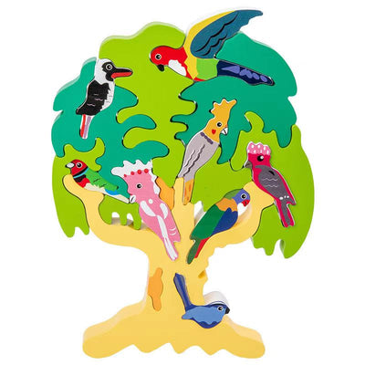 Australian / European Bird Tree Puzzle - Fine motor skills toys