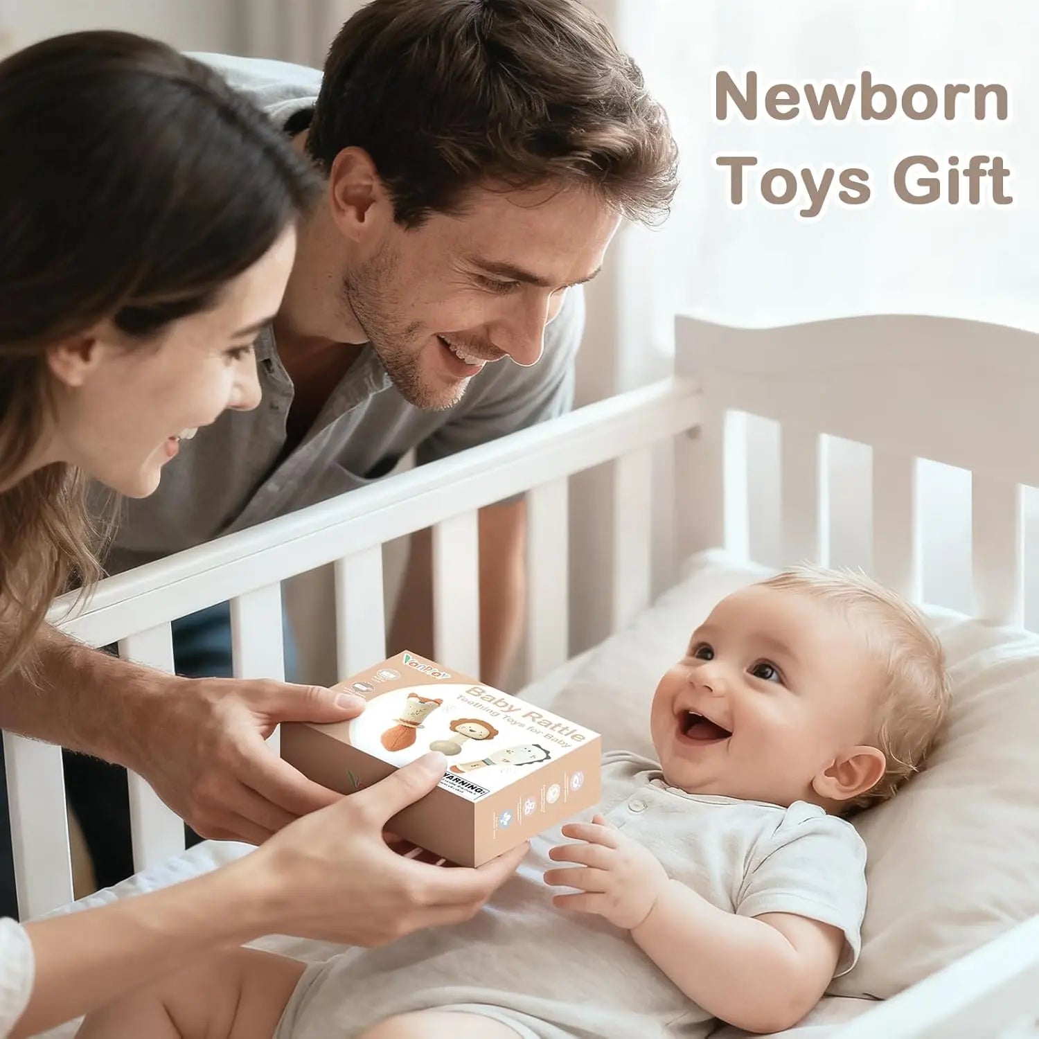 Juego de sonajeros y mordedores para bebés de 0 a 6 meses