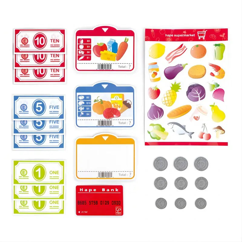 Fidtoy Kids Cash Register Playset with Light and Sound Effects