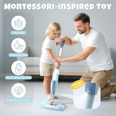Vadrouille à pulvérisation jouet pour le nettoyage des enfants