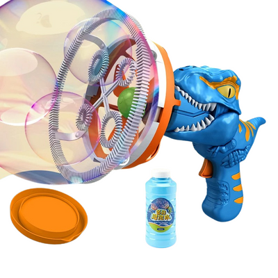 Máquina de Burbujas Automática Portátil de Dinosaurio con Burbujas Grandes Coloridas Juguetes de Verano para Interiores y Exteriores para Niños