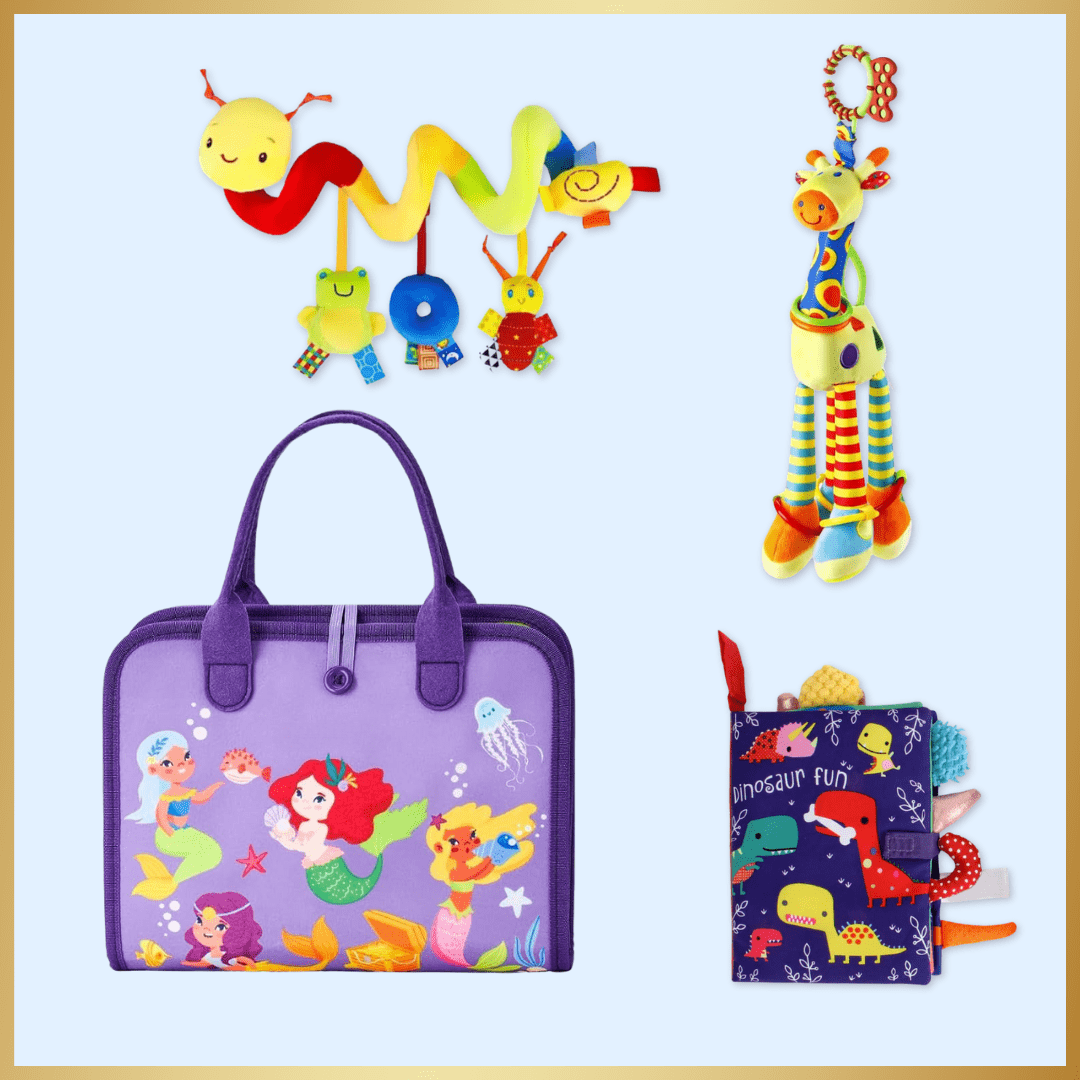 Ensemble d'exploration sensorielle Fidtoy – Planche d'activités Montessori et jouets sensoriels pour bébés 0-3 ans