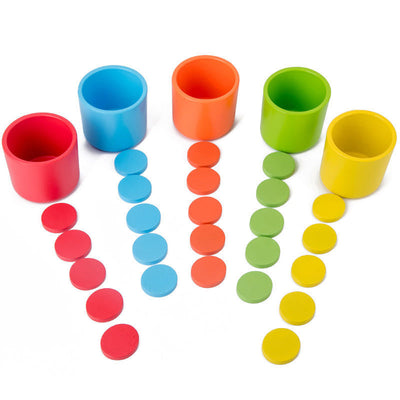 Gobelets d'apprentissage des couleurs Montessori - Meilleurs jouets Montessori